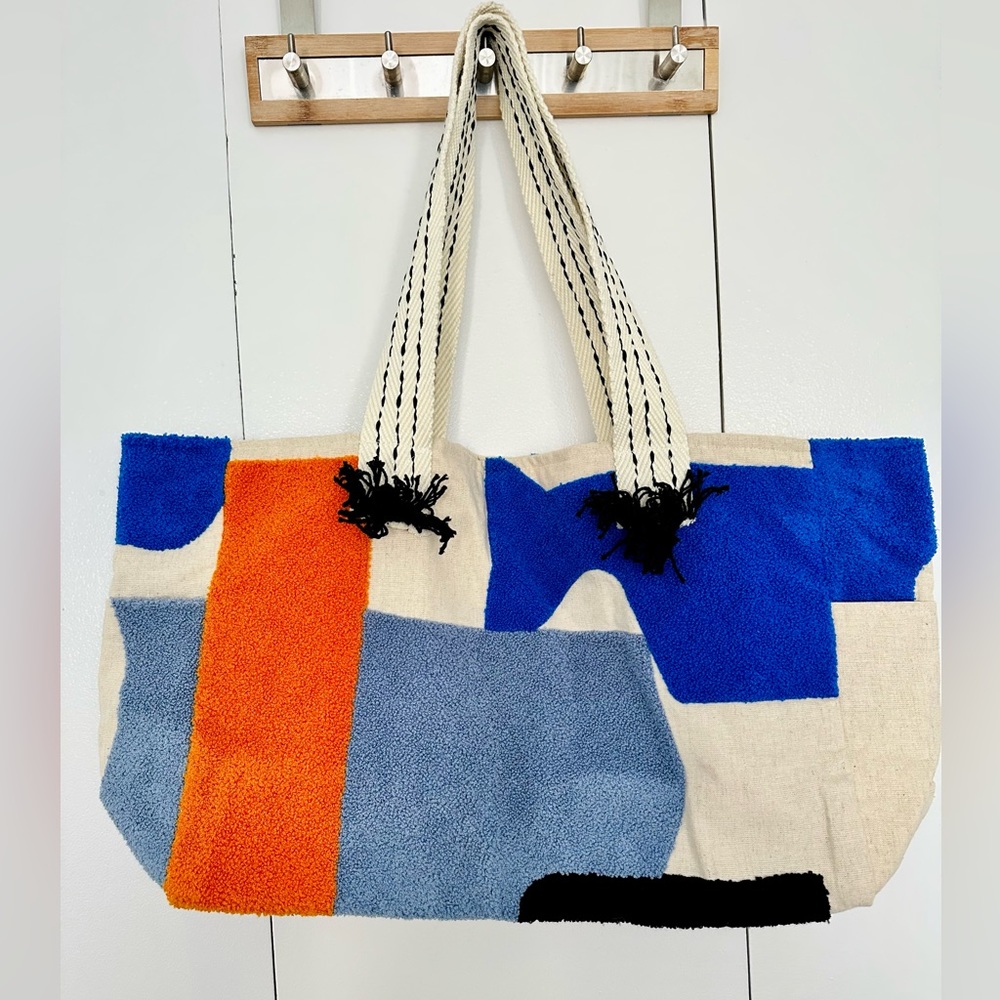 ZARA SOLID COLOR JACQUARD BAG RARE